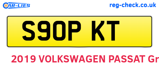 S90PKT are the vehicle registration plates.