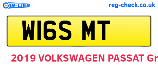 W16SMT are the vehicle registration plates.