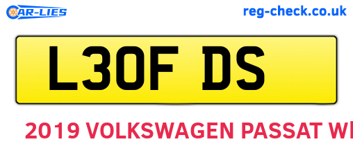 L30FDS are the vehicle registration plates.
