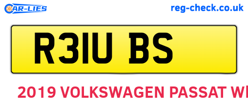R31UBS are the vehicle registration plates.