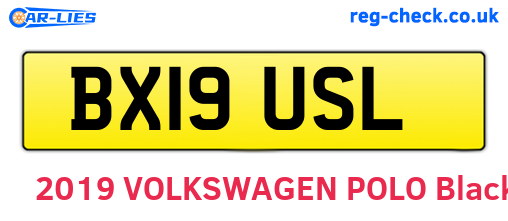 BX19USL are the vehicle registration plates.