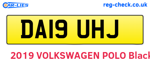 DA19UHJ are the vehicle registration plates.
