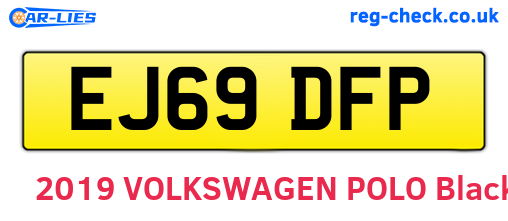 EJ69DFP are the vehicle registration plates.