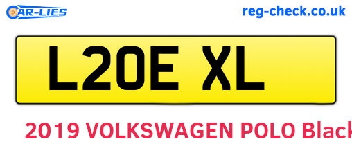 L20EXL are the vehicle registration plates.
