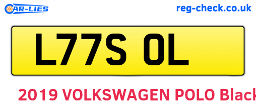 L77SOL are the vehicle registration plates.