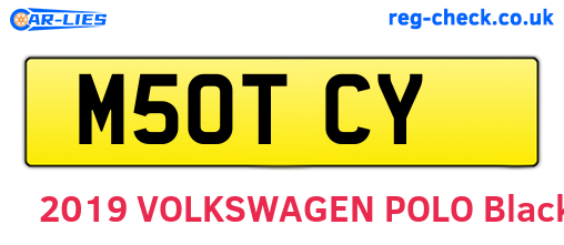 M50TCY are the vehicle registration plates.