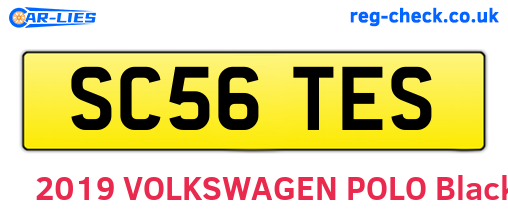 SC56TES are the vehicle registration plates.