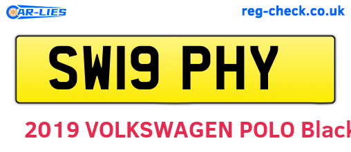 SW19PHY are the vehicle registration plates.