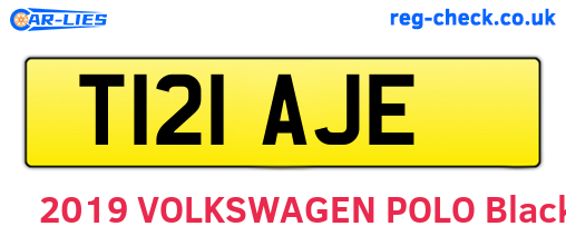 T121AJE are the vehicle registration plates.