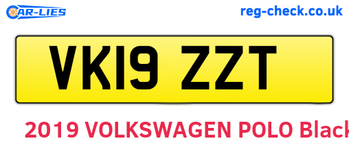 VK19ZZT are the vehicle registration plates.