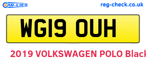 WG19OUH are the vehicle registration plates.