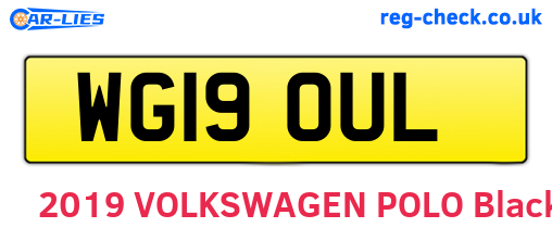 WG19OUL are the vehicle registration plates.