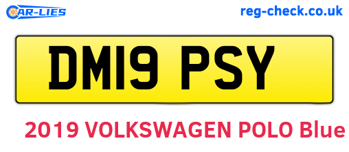 DM19PSY are the vehicle registration plates.
