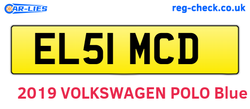 EL51MCD are the vehicle registration plates.
