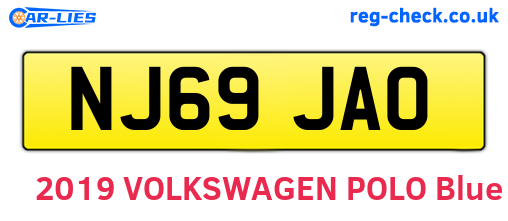 NJ69JAO are the vehicle registration plates.