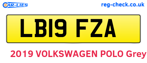 LB19FZA are the vehicle registration plates.