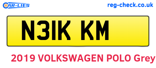 N31KKM are the vehicle registration plates.