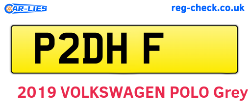 P2DHF are the vehicle registration plates.
