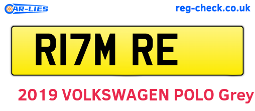 R17MRE are the vehicle registration plates.