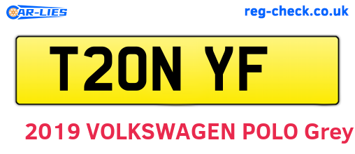 T20NYF are the vehicle registration plates.
