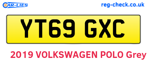 YT69GXC are the vehicle registration plates.
