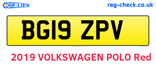 BG19ZPV are the vehicle registration plates.