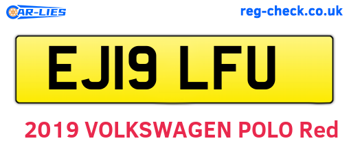 EJ19LFU are the vehicle registration plates.