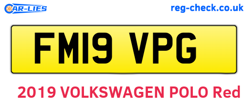 FM19VPG are the vehicle registration plates.