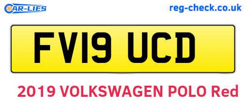 FV19UCD are the vehicle registration plates.