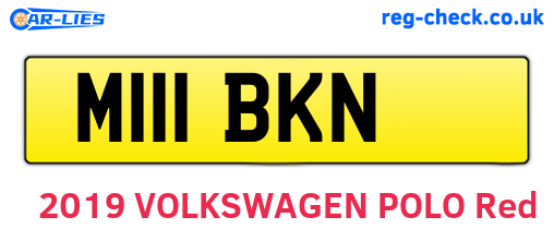 M111BKN are the vehicle registration plates.