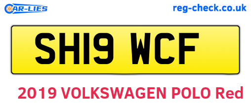 SH19WCF are the vehicle registration plates.