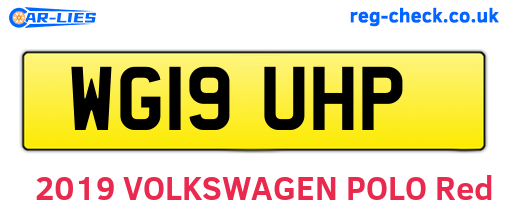 WG19UHP are the vehicle registration plates.