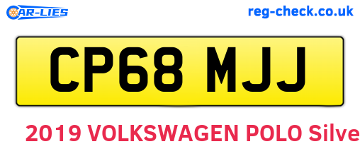 CP68MJJ are the vehicle registration plates.