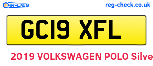 GC19XFL are the vehicle registration plates.