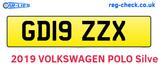 GD19ZZX are the vehicle registration plates.