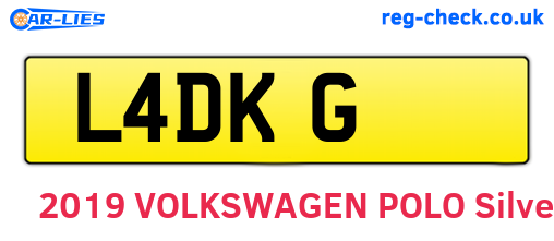 L4DKG are the vehicle registration plates.