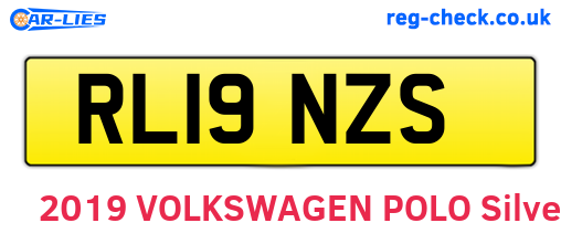 RL19NZS are the vehicle registration plates.