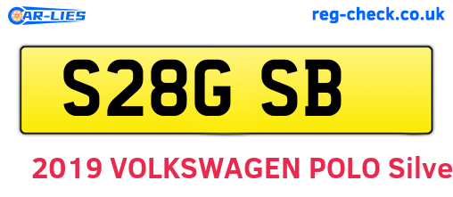 S28GSB are the vehicle registration plates.