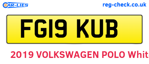 FG19KUB are the vehicle registration plates.