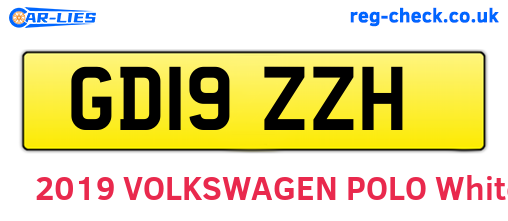 GD19ZZH are the vehicle registration plates.