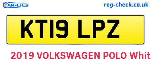 KT19LPZ are the vehicle registration plates.