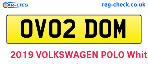 OV02DOM are the vehicle registration plates.