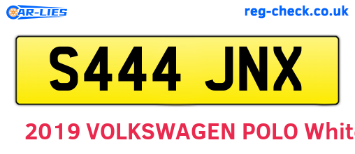 S444JNX are the vehicle registration plates.