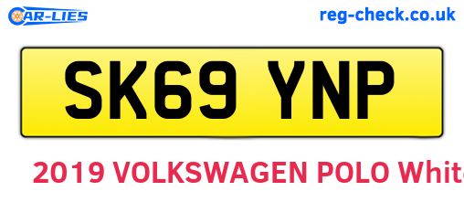 SK69YNP are the vehicle registration plates.