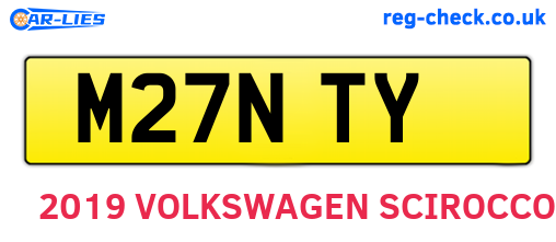 M27NTY are the vehicle registration plates.