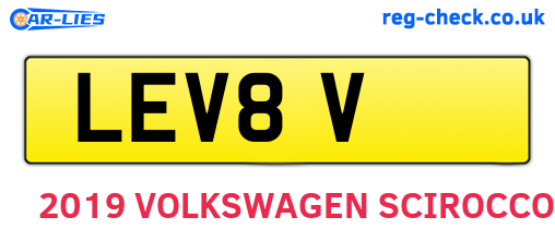 LEV8V are the vehicle registration plates.