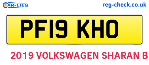 PF19KHO are the vehicle registration plates.