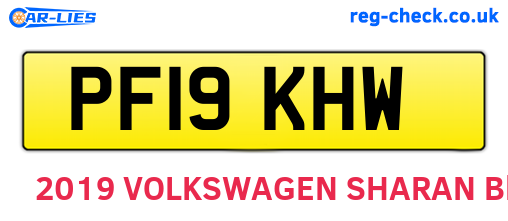 PF19KHW are the vehicle registration plates.