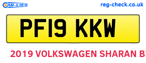 PF19KKW are the vehicle registration plates.