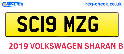 SC19MZG are the vehicle registration plates.